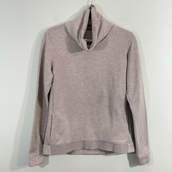 Nike Women's Light Grey Dri-fit Cowl Neck Pullover Sweatshirt Size S - Picture 1 of 11